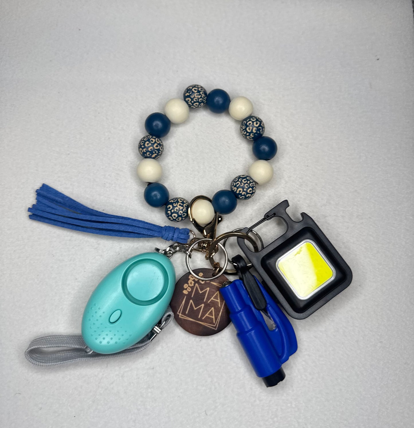 Blue Mama Alert Keychain