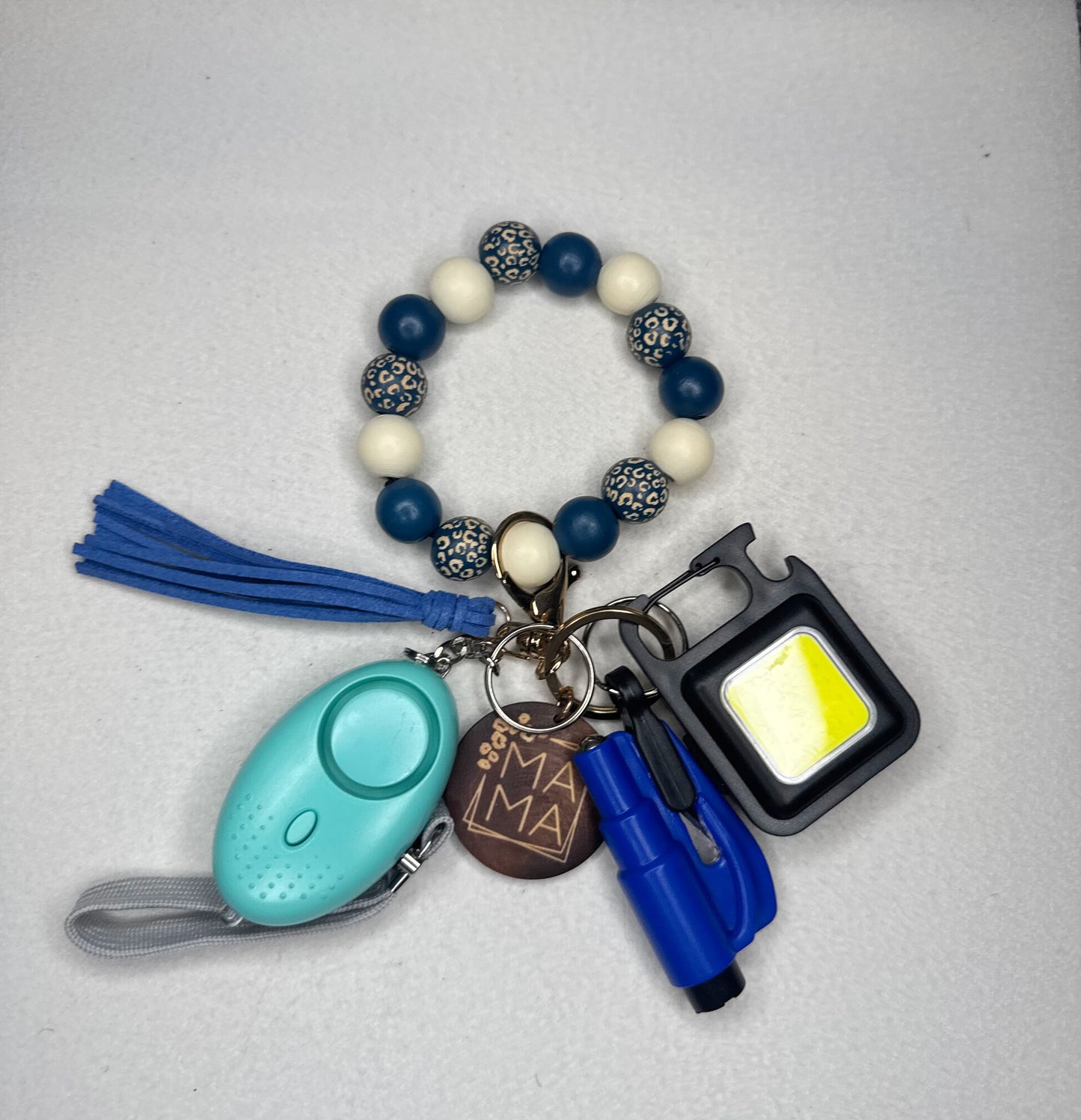 Blue  Mama Alert Keychain