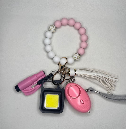 Light pink alert keychain